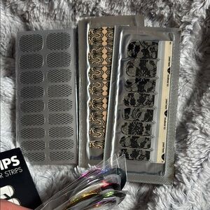 Black and Gold Nail Art Strips